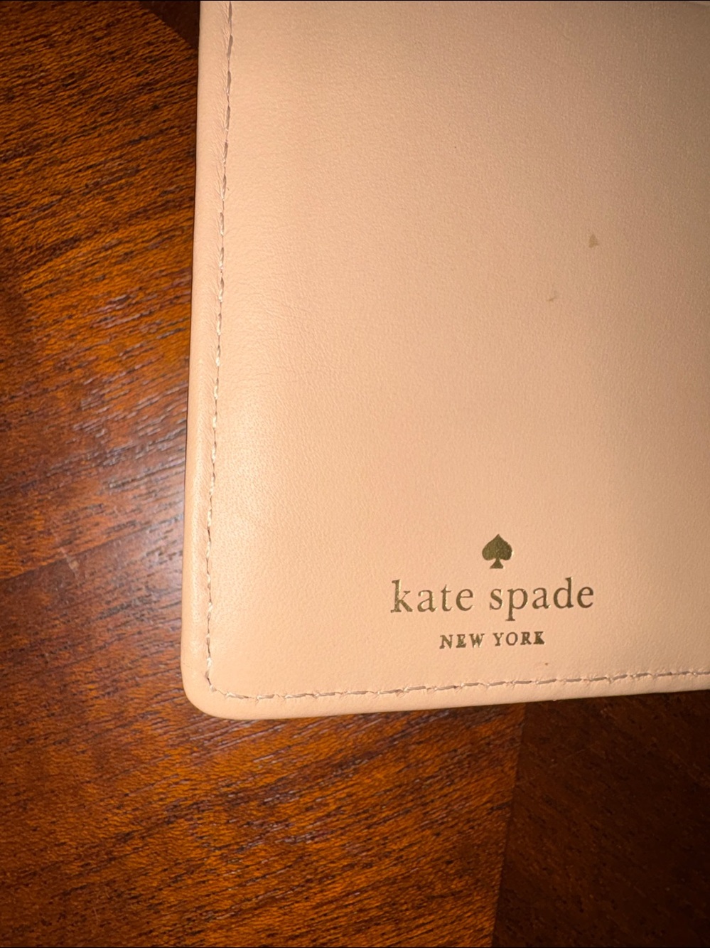 kate spade long wallet bifold turn lock flap Leather orchid/tan trim - Picture 15 of 17